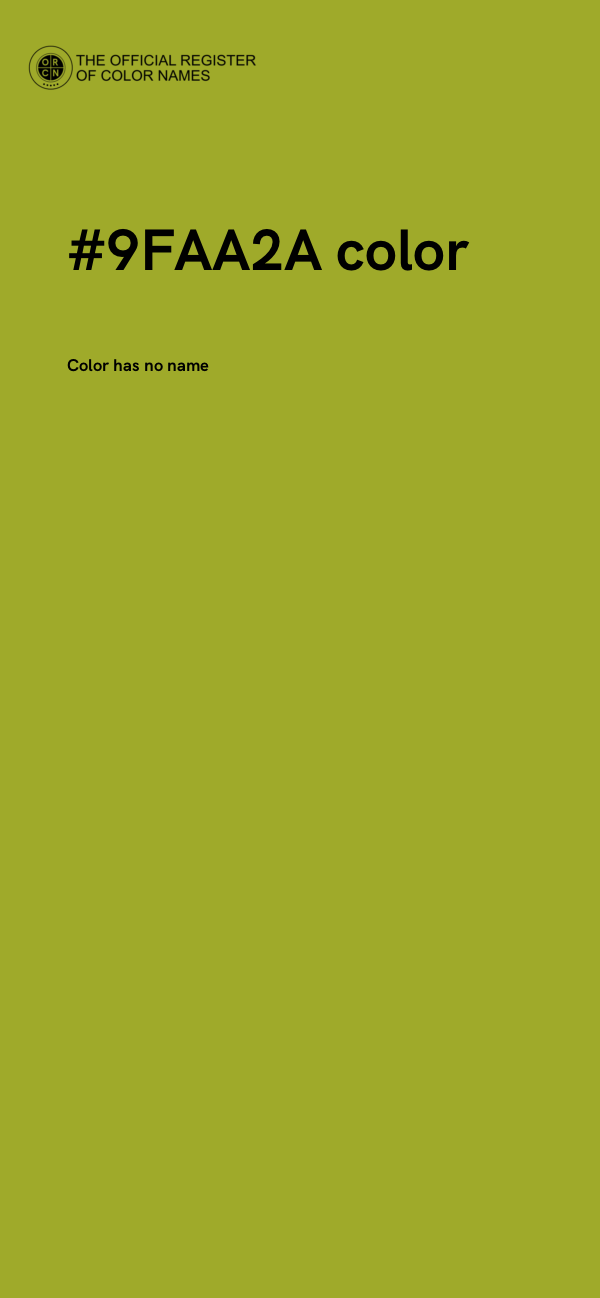 #9FAA2A color image