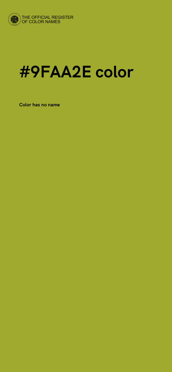 #9FAA2E color image