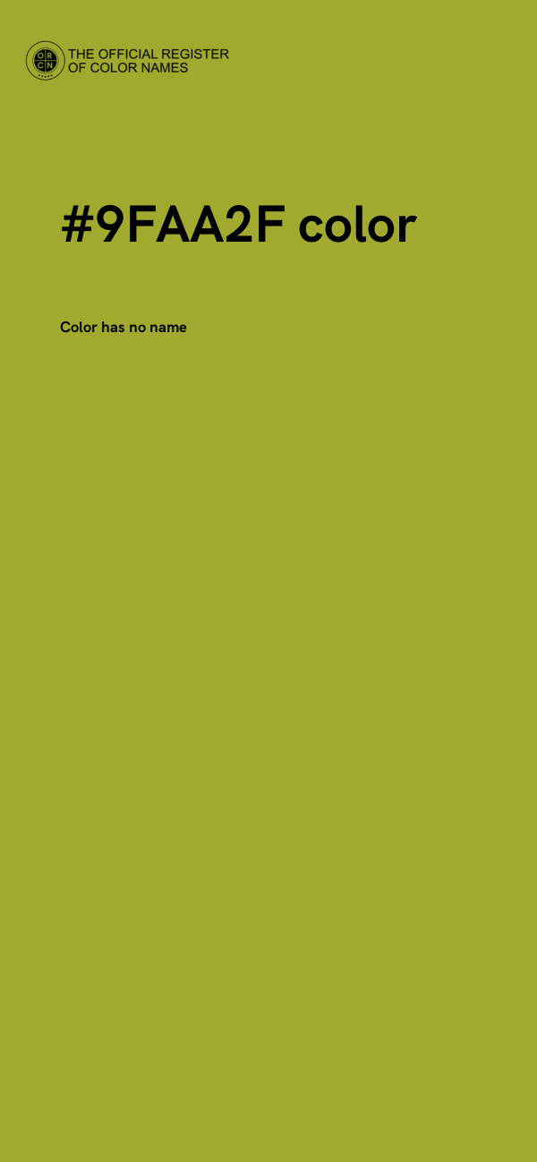 #9FAA2F color image