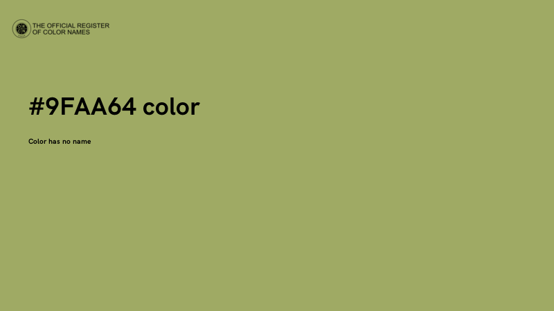 #9FAA64 color image