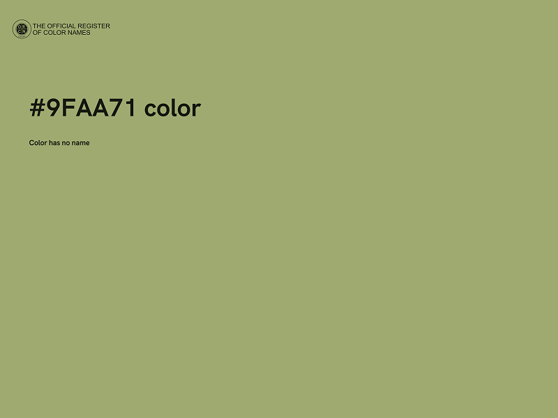 #9FAA71 color image