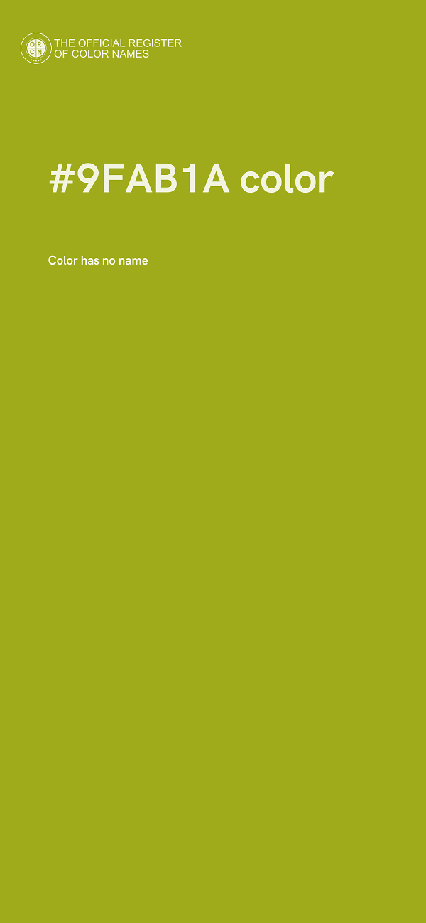 #9FAB1A color image