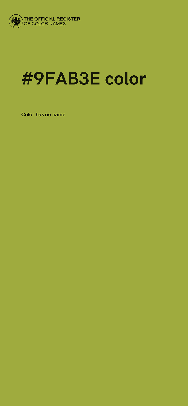 #9FAB3E color image