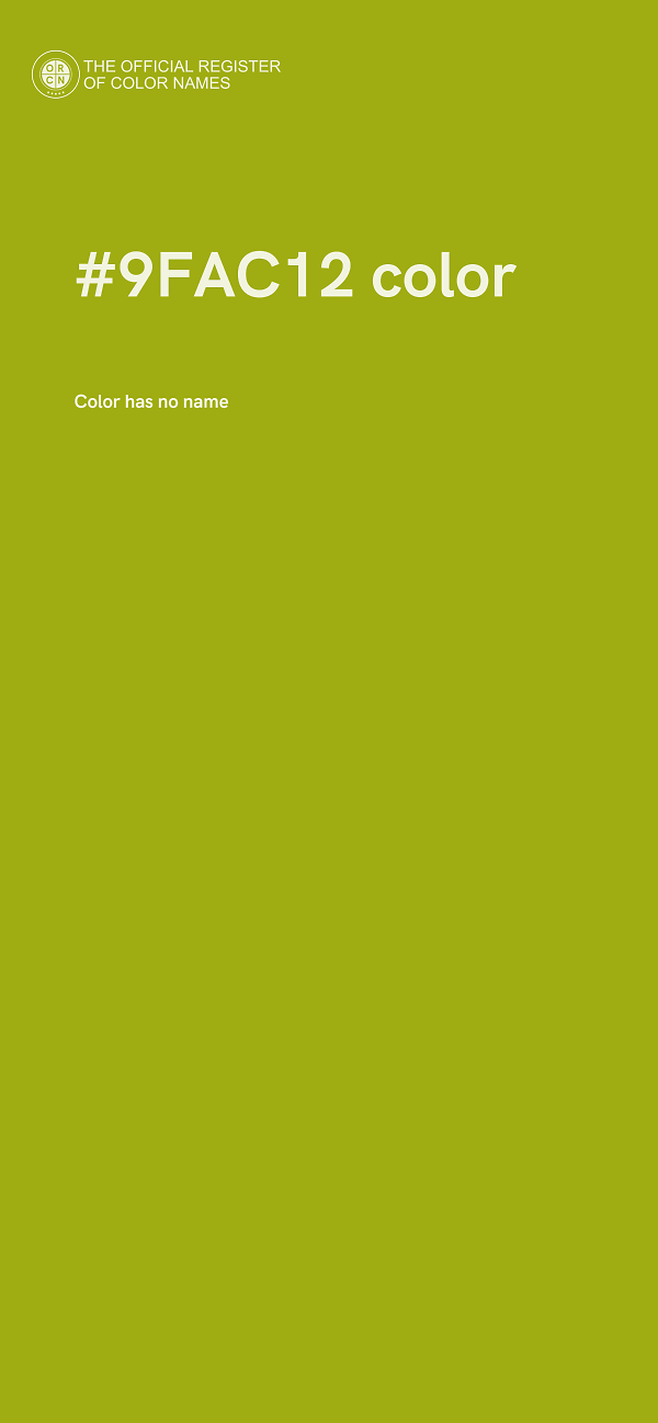 #9FAC12 color image