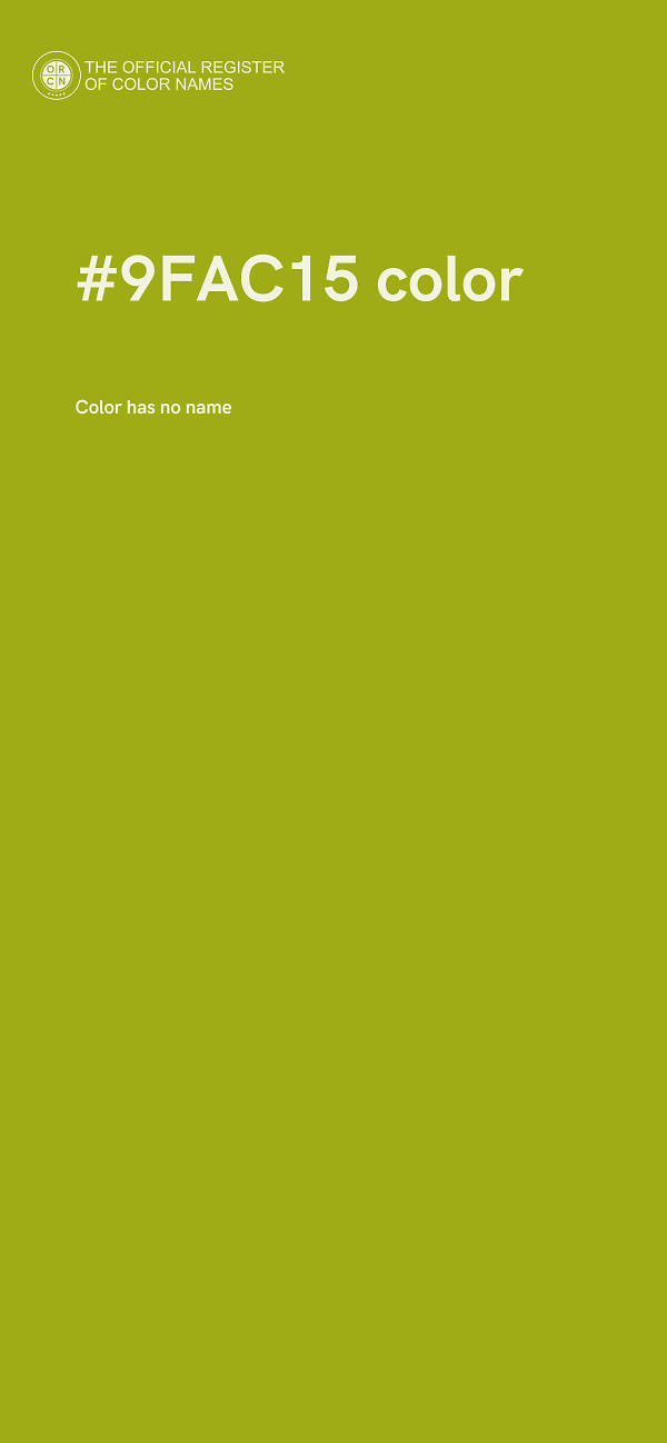 #9FAC15 color image