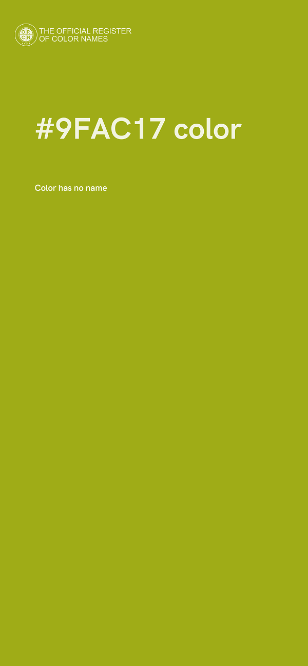 #9FAC17 color image