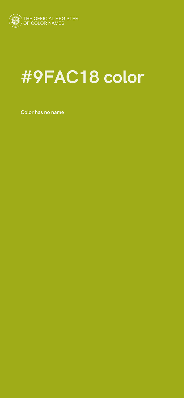 #9FAC18 color image