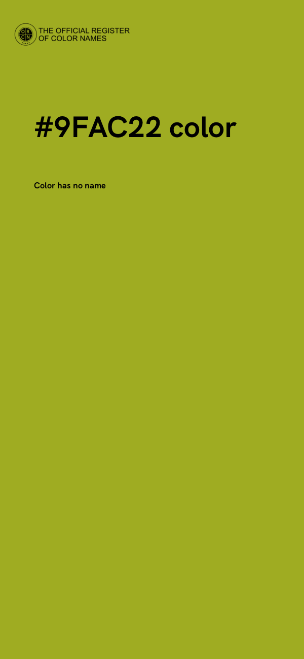 #9FAC22 color image