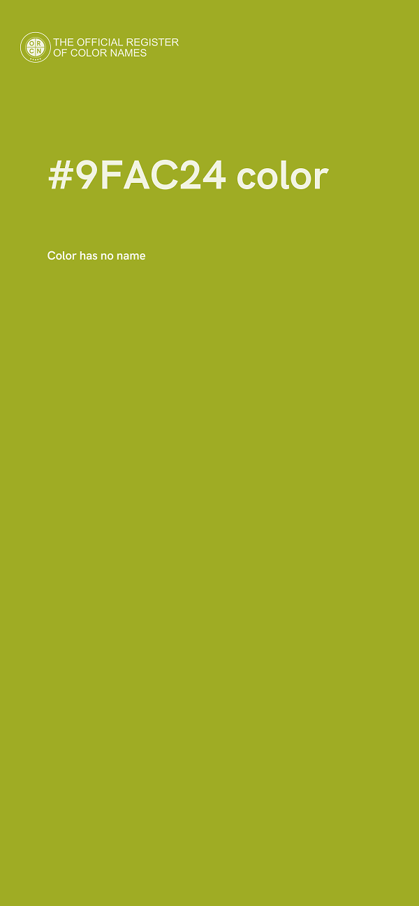 #9FAC24 color image