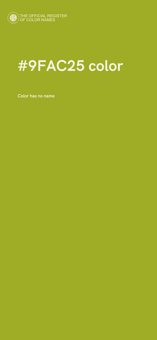 #9FAC25 color image