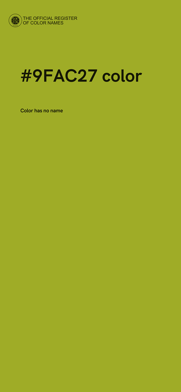 #9FAC27 color image