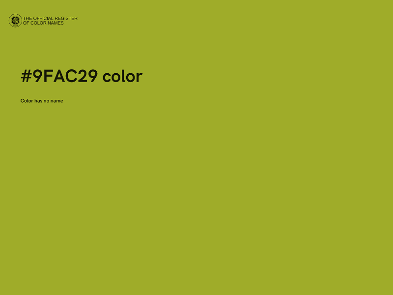 #9FAC29 color image