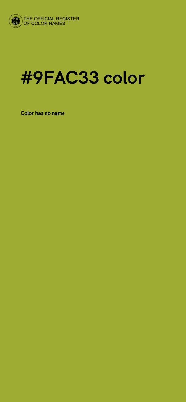 #9FAC33 color image