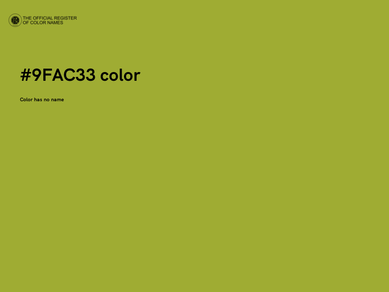 #9FAC33 color image