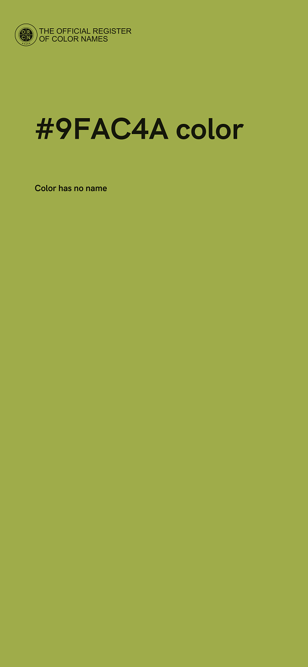 #9FAC4A color image