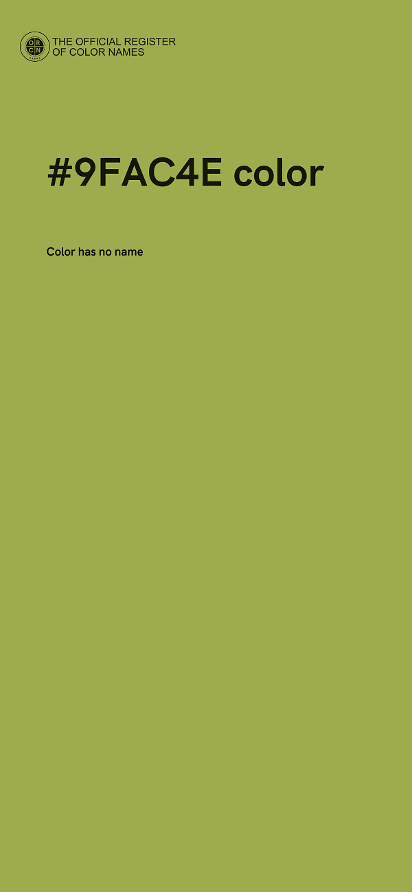 #9FAC4E color image