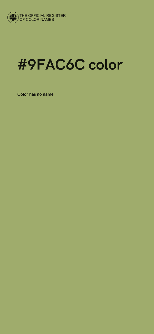 #9FAC6C color image