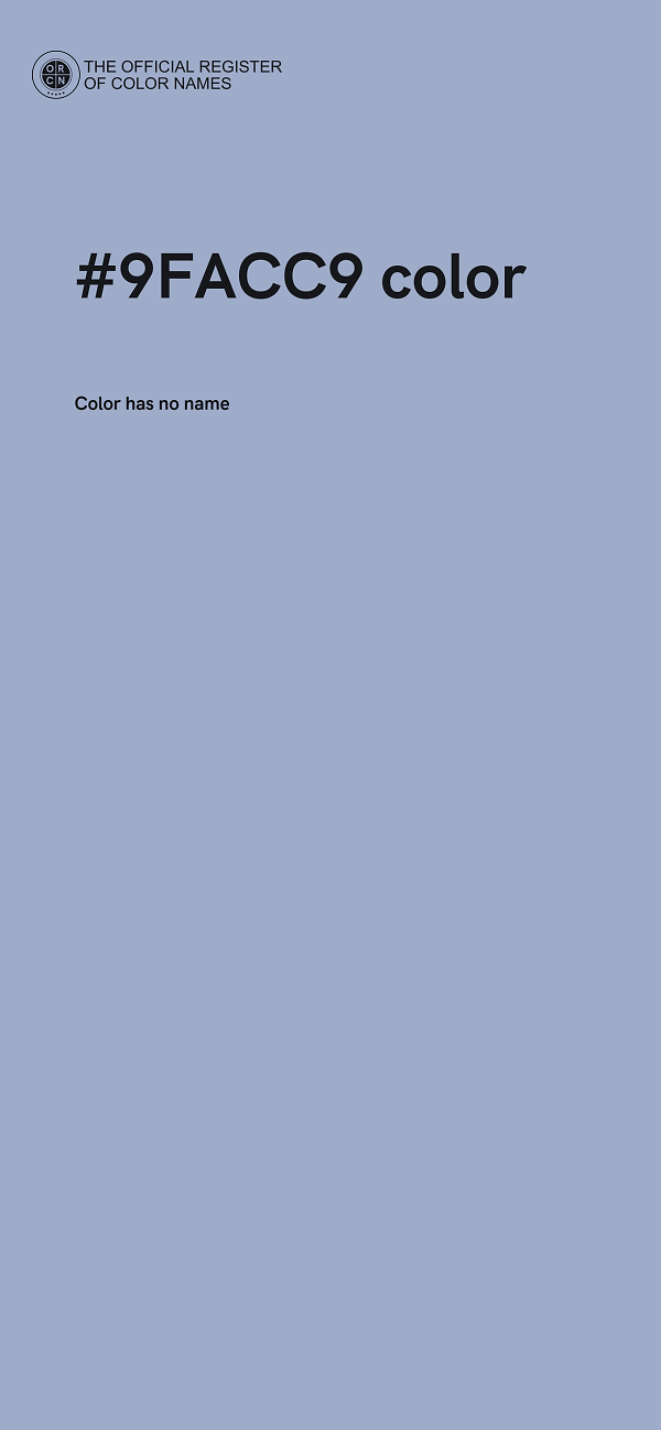 #9FACC9 color image
