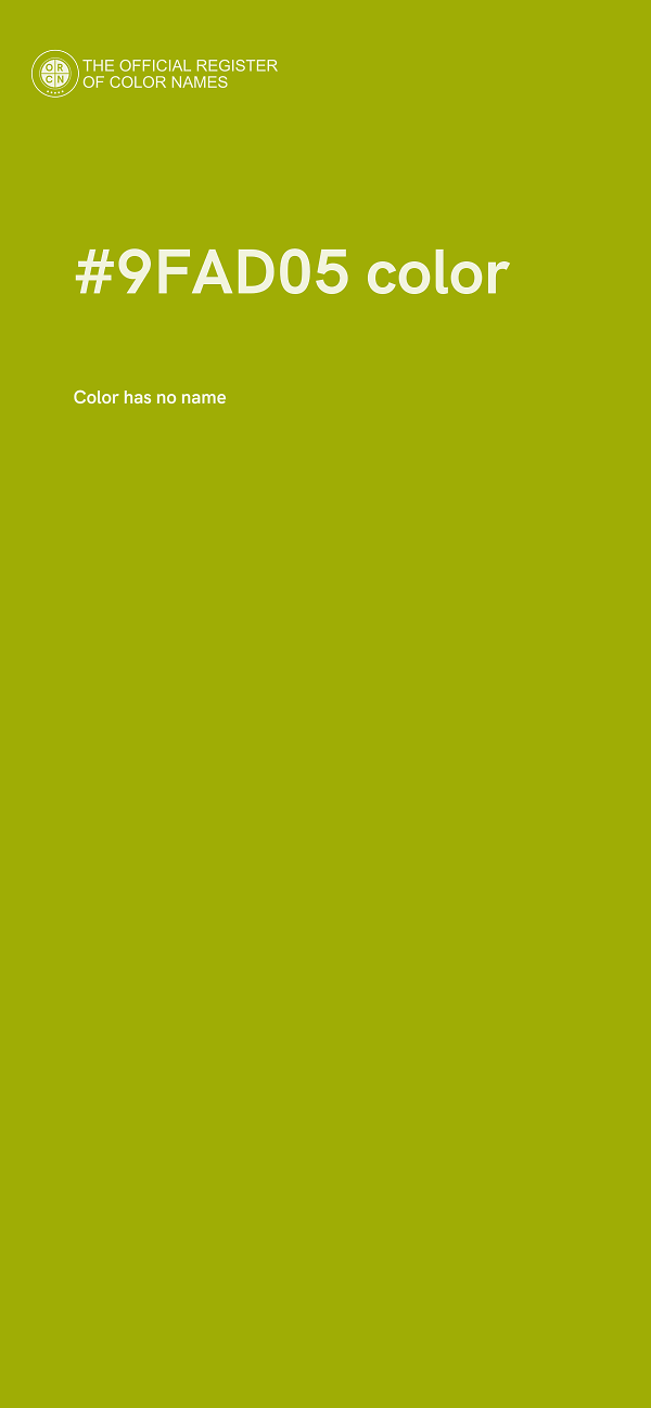 #9FAD05 color image