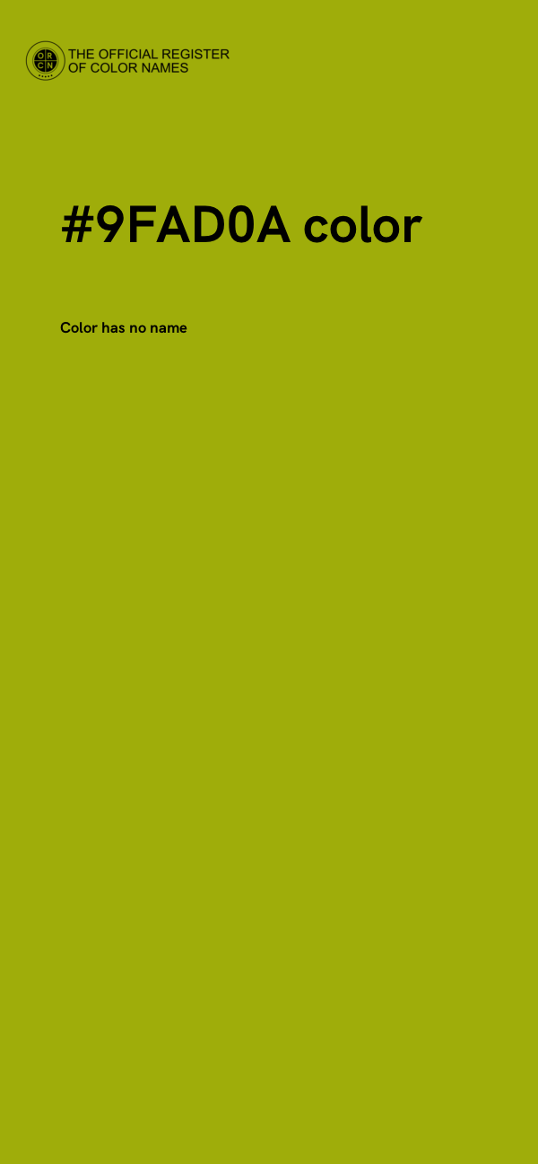 #9FAD0A color image