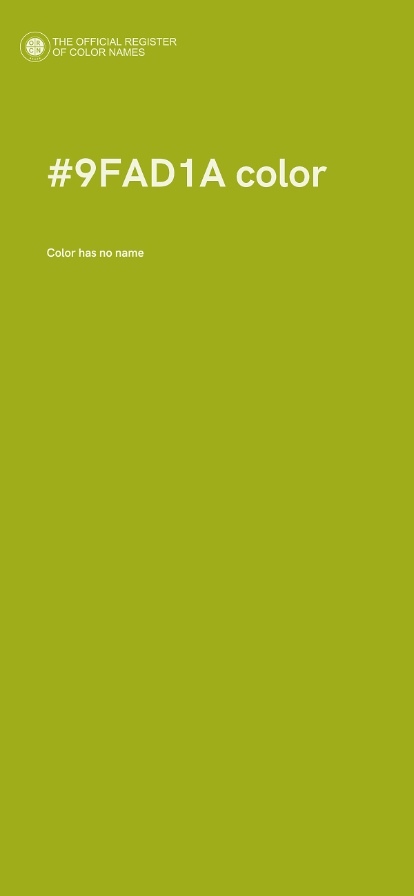 #9FAD1A color image