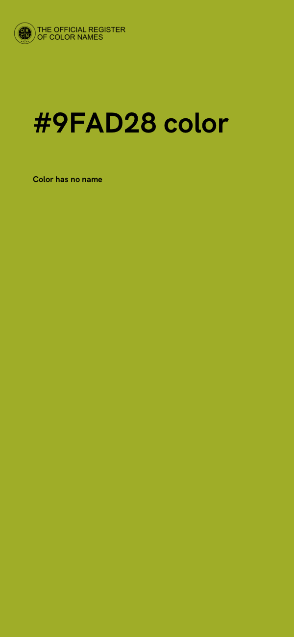 #9FAD28 color image