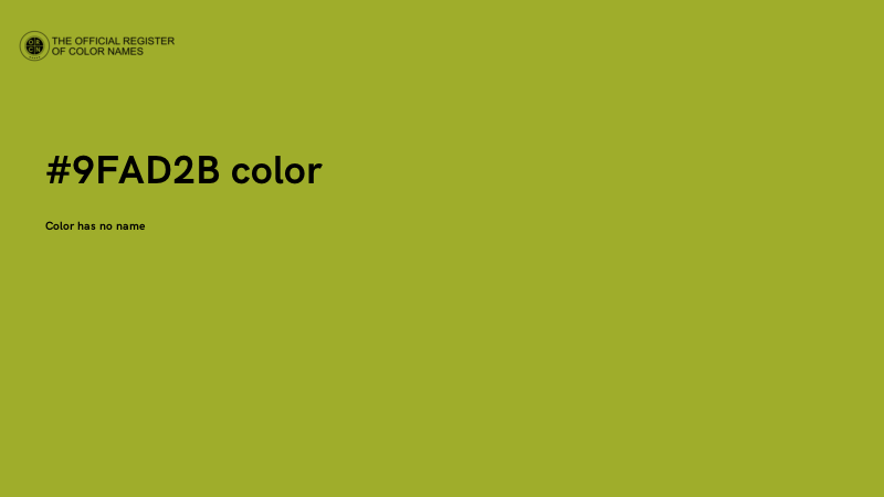 #9FAD2B color image