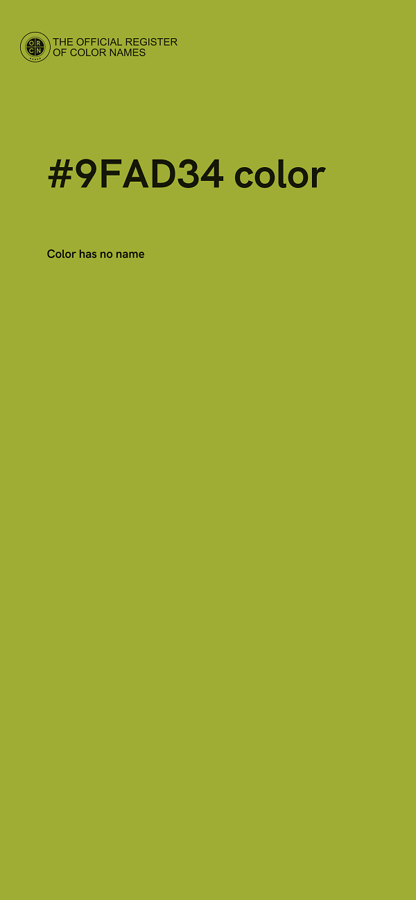 #9FAD34 color image