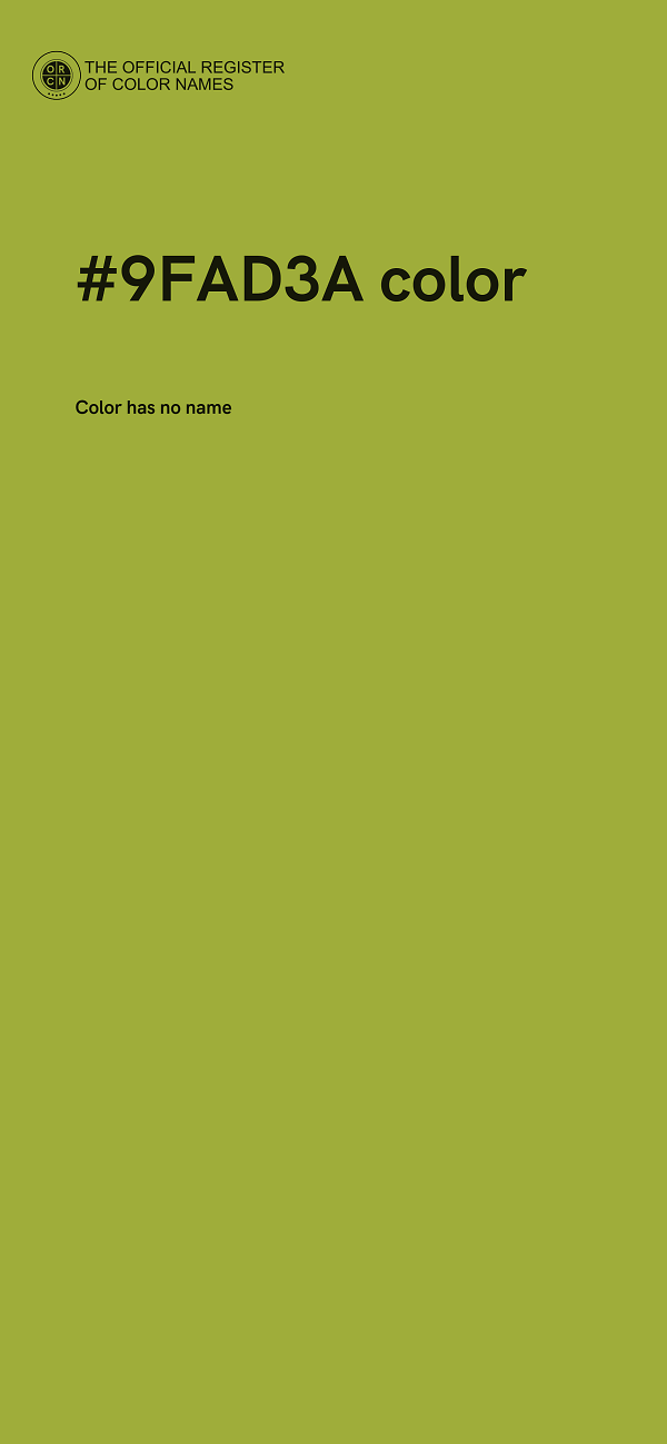 #9FAD3A color image