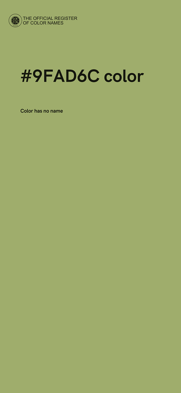 #9FAD6C color image