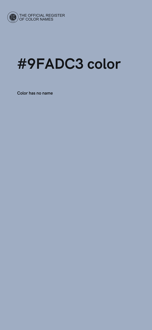 #9FADC3 color image
