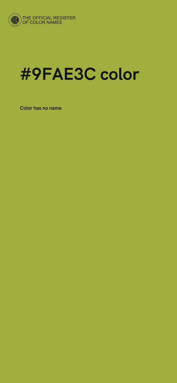 #9FAE3C color image
