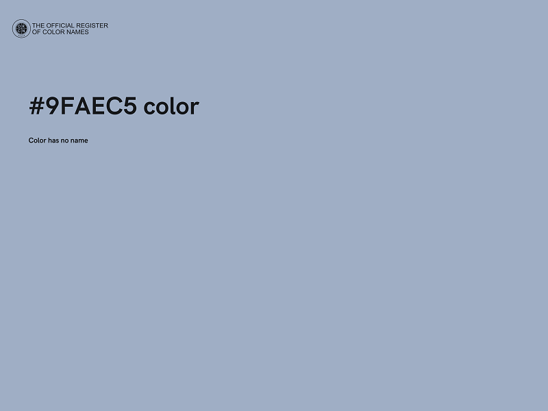 #9FAEC5 color image