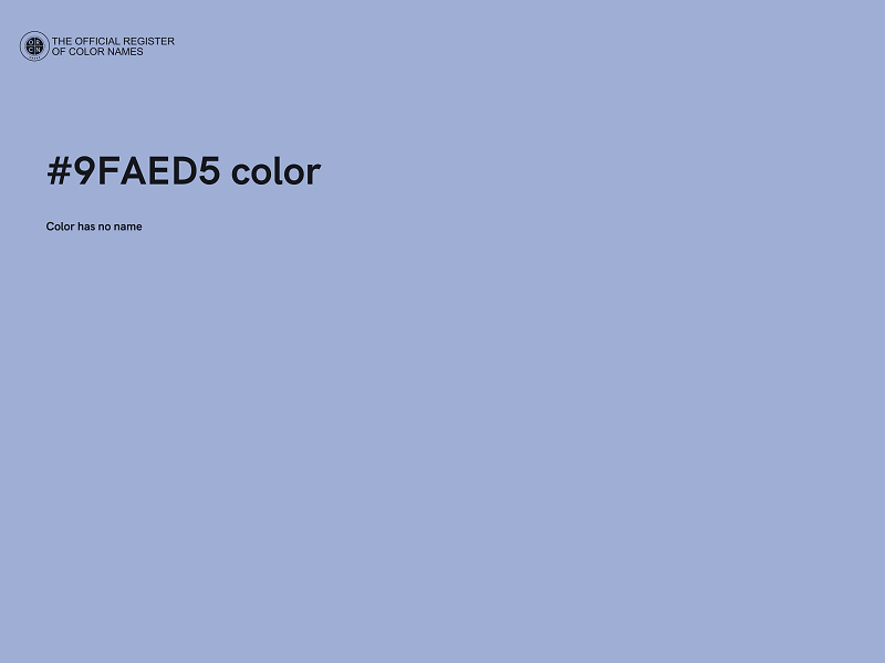 #9FAED5 color image