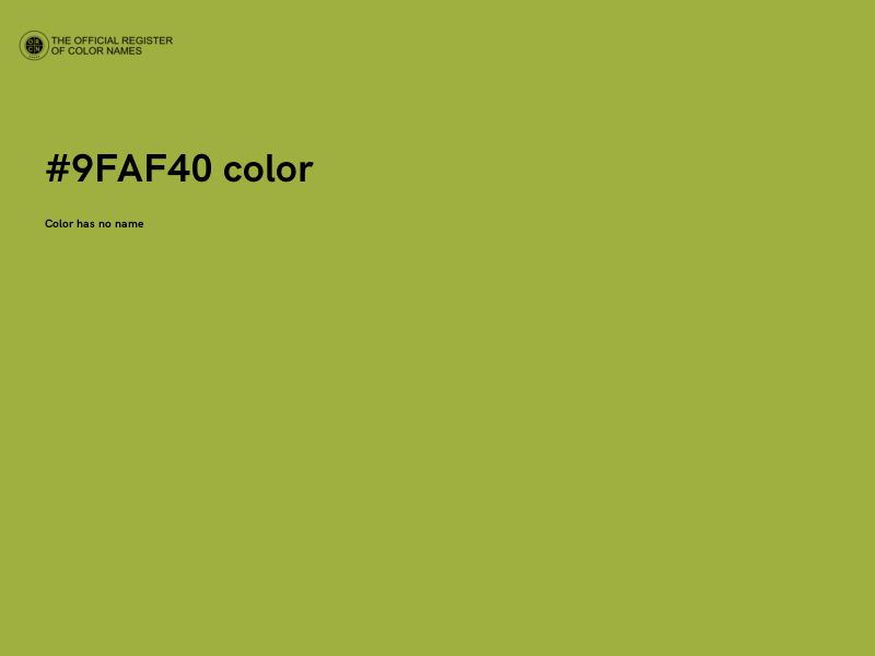 #9FAF40 color image