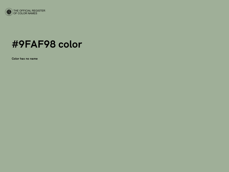 #9FAF98 color image