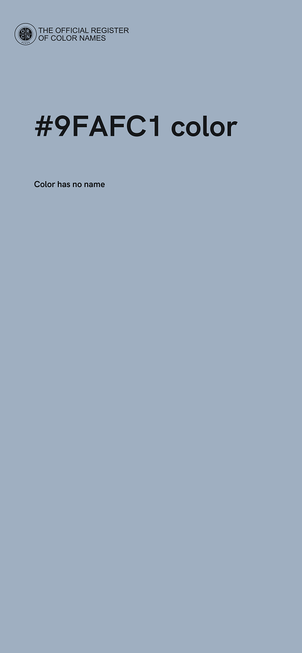 #9FAFC1 color image
