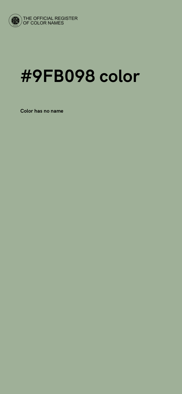 #9FB098 color image