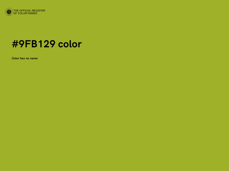 #9FB129 color image