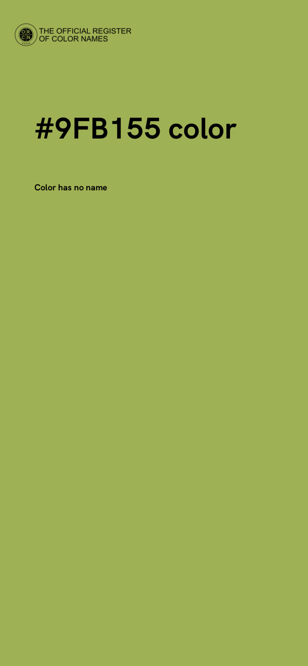 #9FB155 color image
