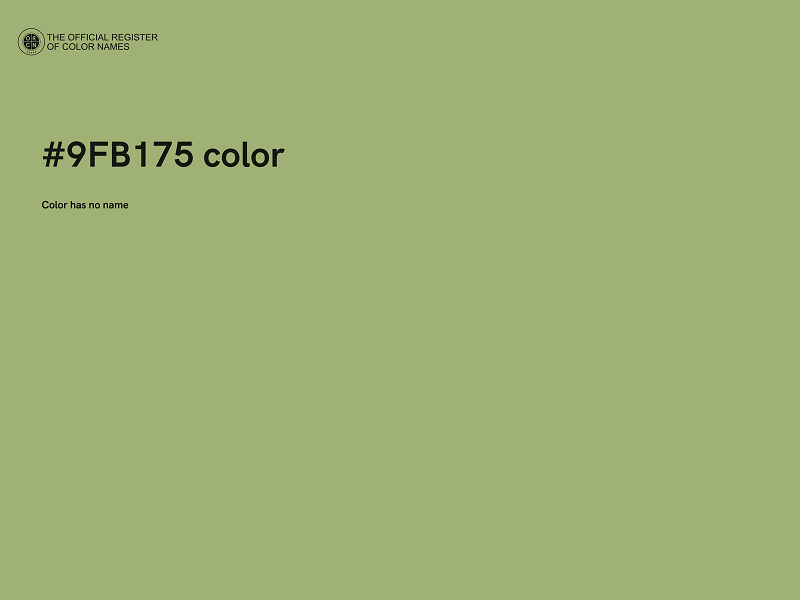 #9FB175 color image