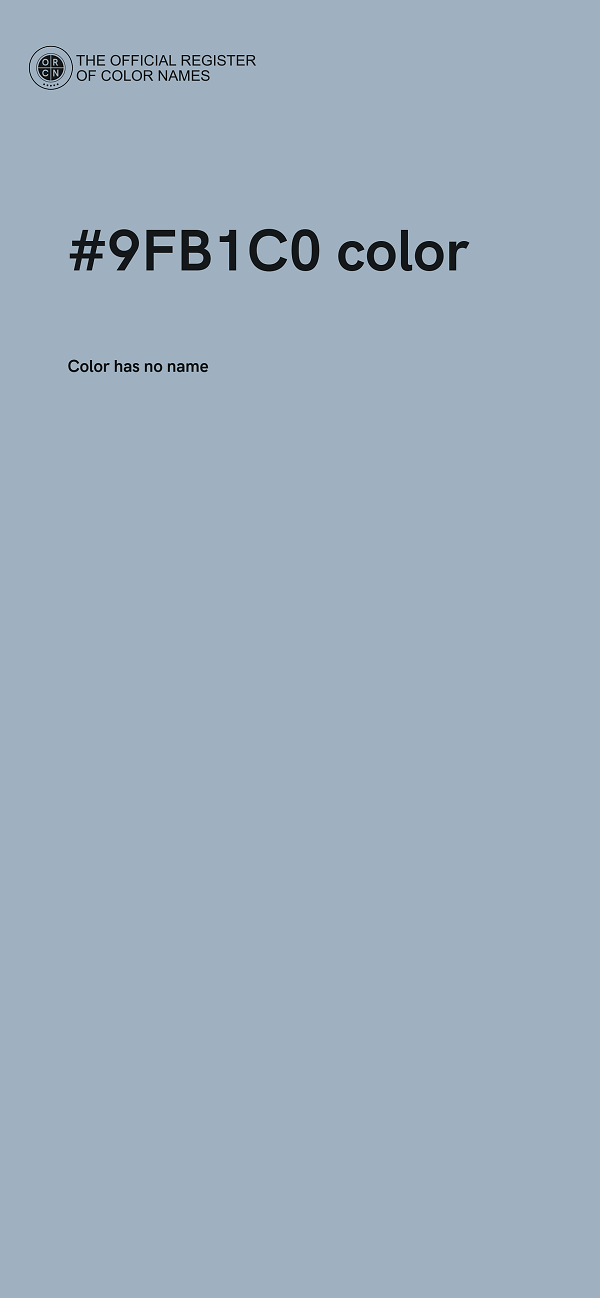 #9FB1C0 color image