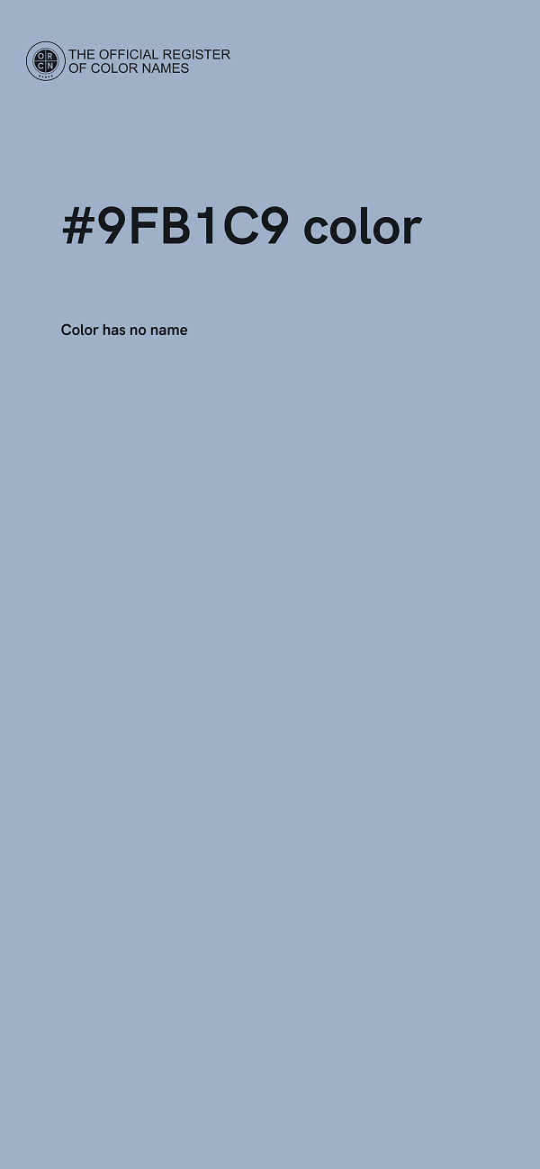 #9FB1C9 color image