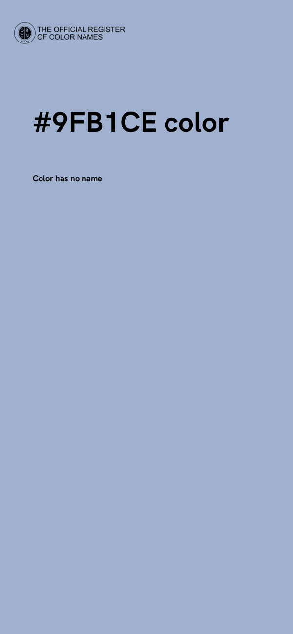 #9FB1CE color image