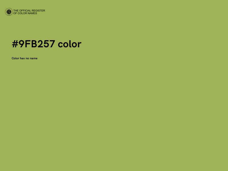#9FB257 color image