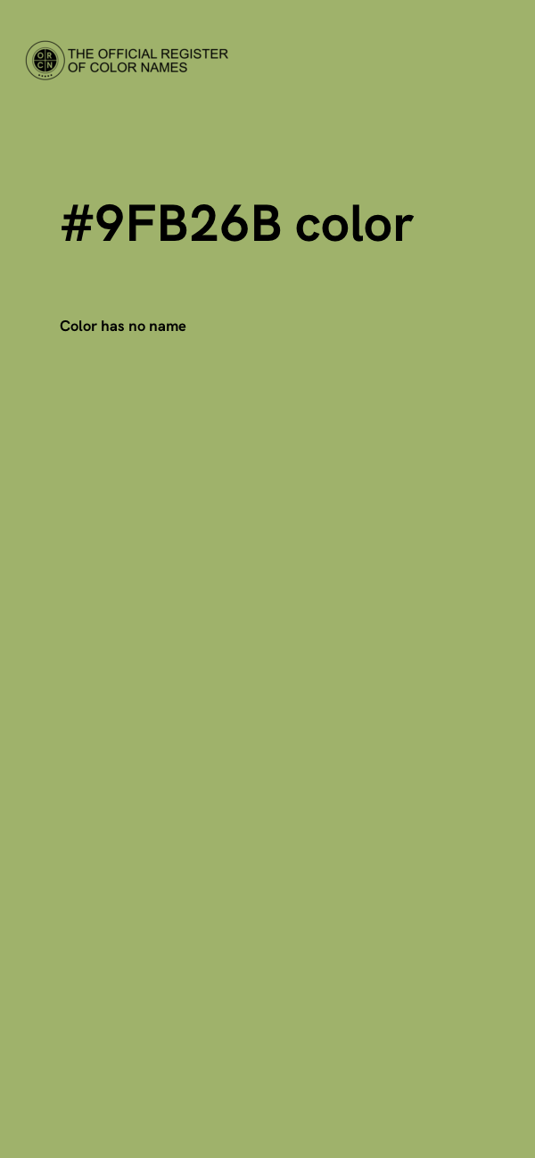 #9FB26B color image