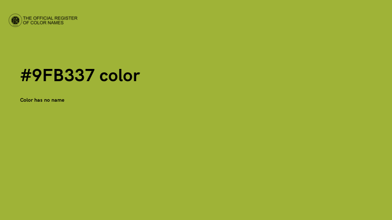 #9FB337 color image