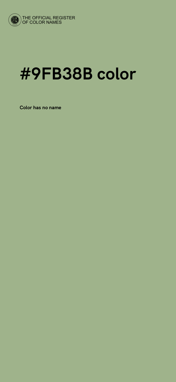 #9FB38B color image