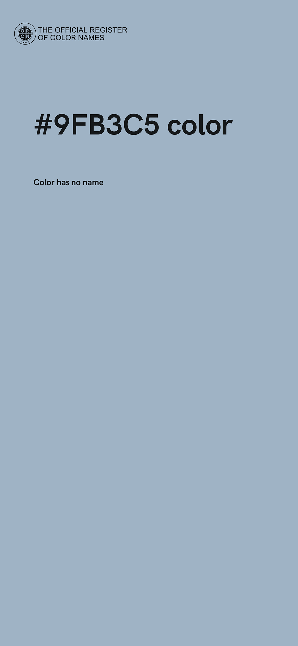 #9FB3C5 color image