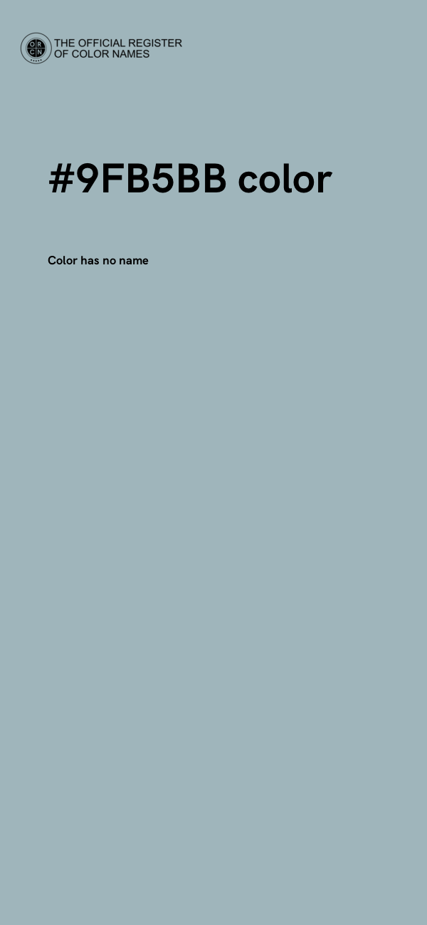 #9FB5BB color image